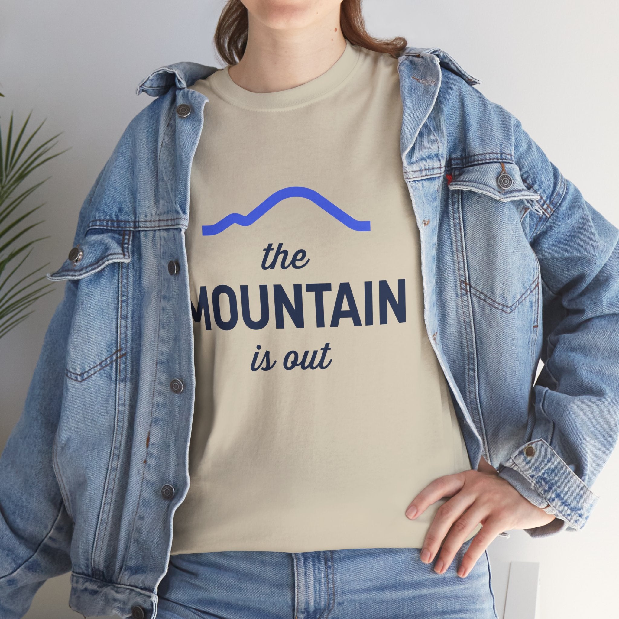 The Mountain Is Out Tee — Minimal Mountain Graphic T-Shirt for Outdoor Lovers