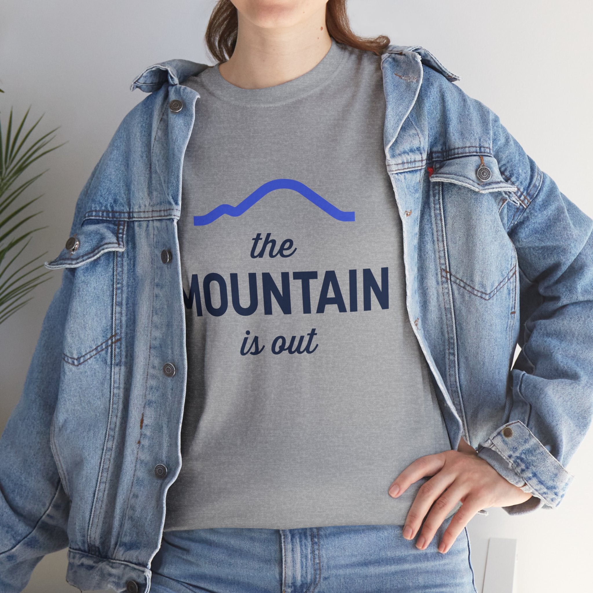 The Mountain Is Out Tee — Minimal Mountain Graphic T-Shirt for Outdoor Lovers
