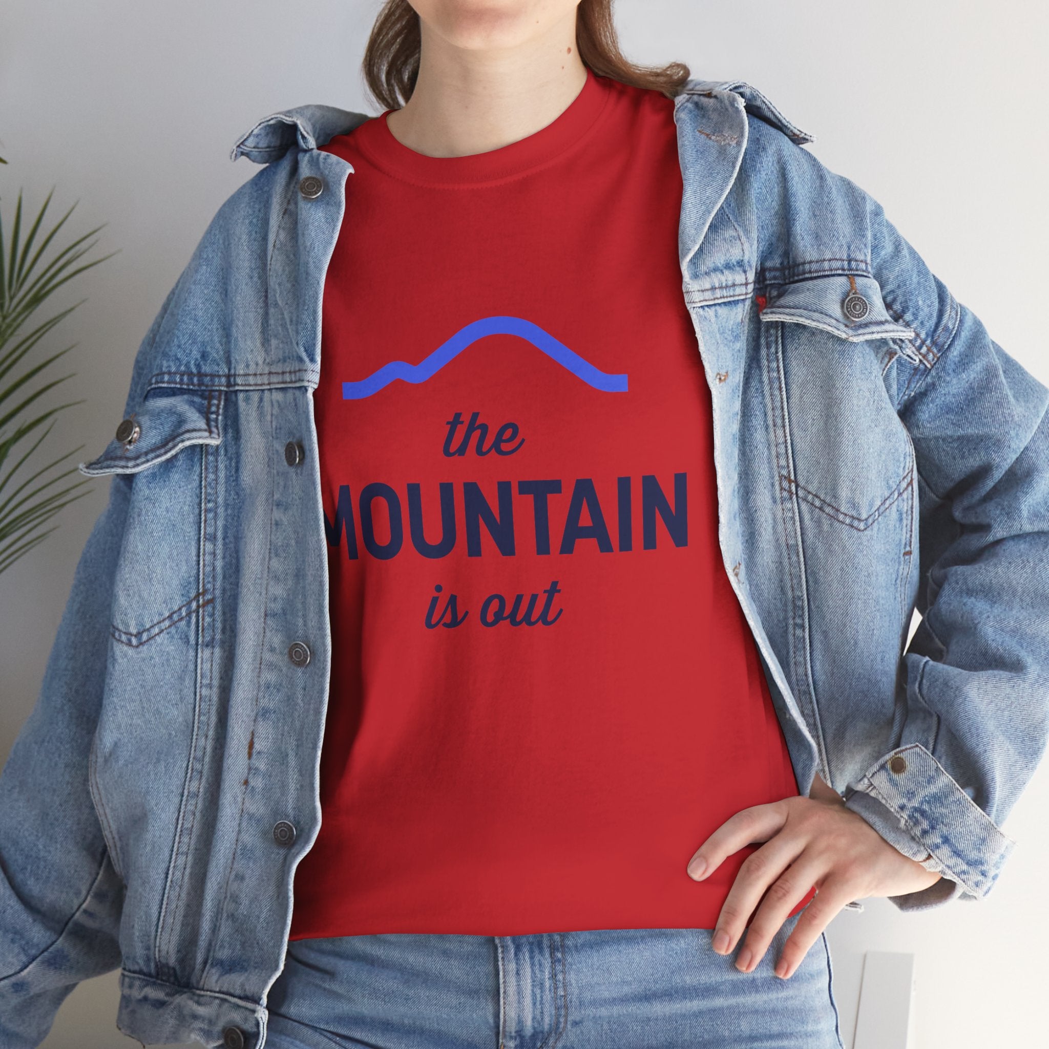 The Mountain Is Out Tee — Minimal Mountain Graphic T-Shirt for Outdoor Lovers
