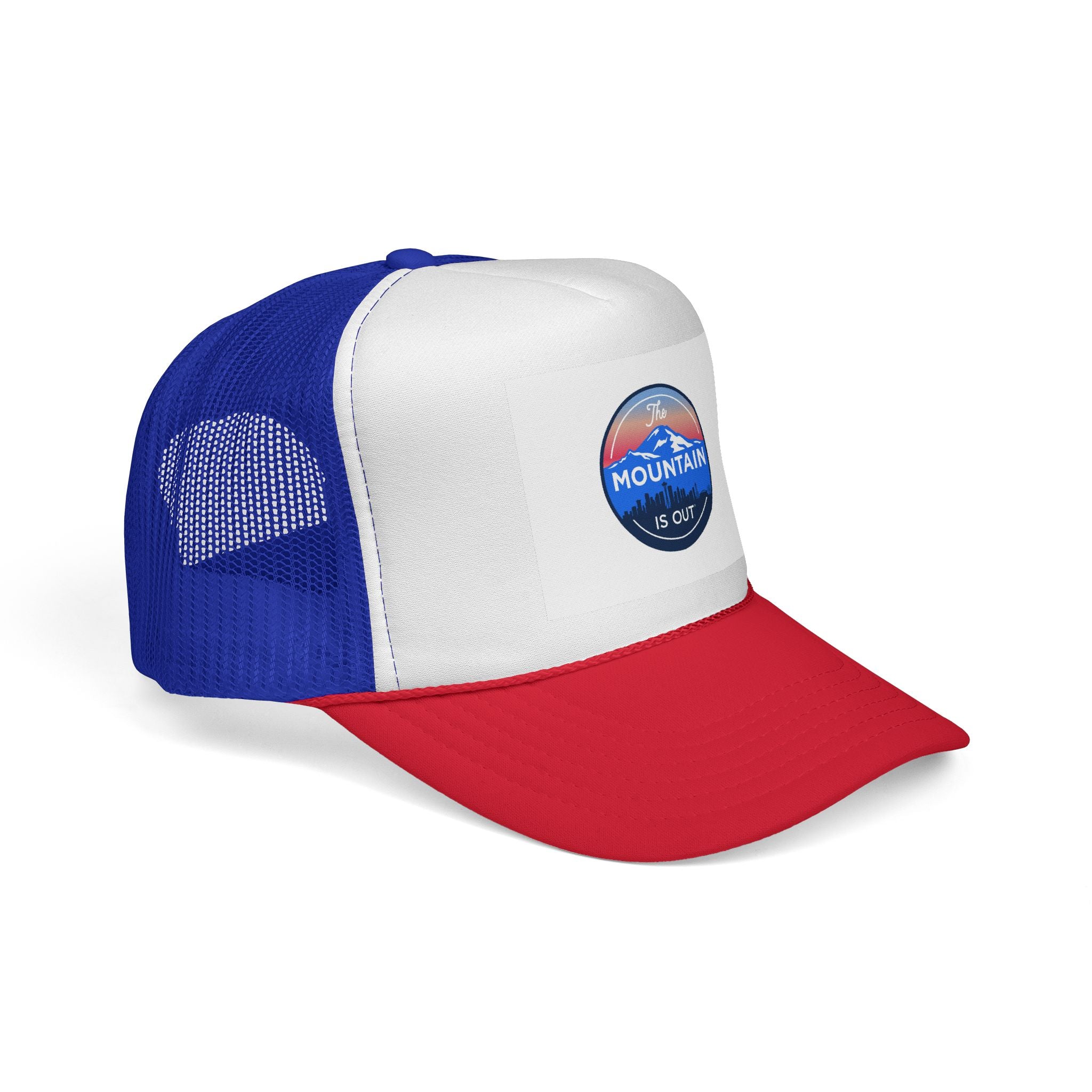 Trucker Cap — 'The Mountain Is Out' Outdoor Patch Hat