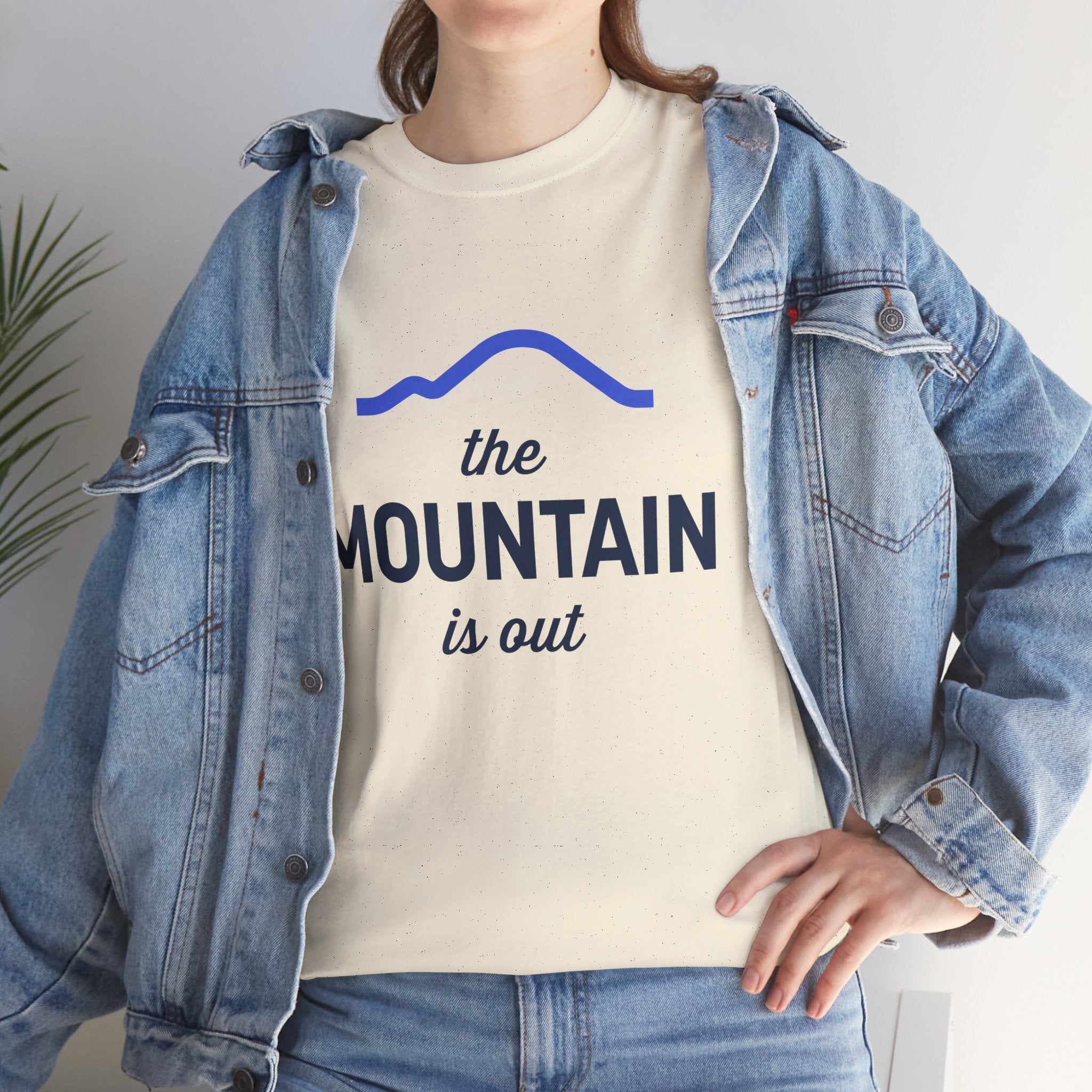 The Mountain Is Out Tee — Minimal Mountain Graphic T-Shirt for Outdoor Lovers