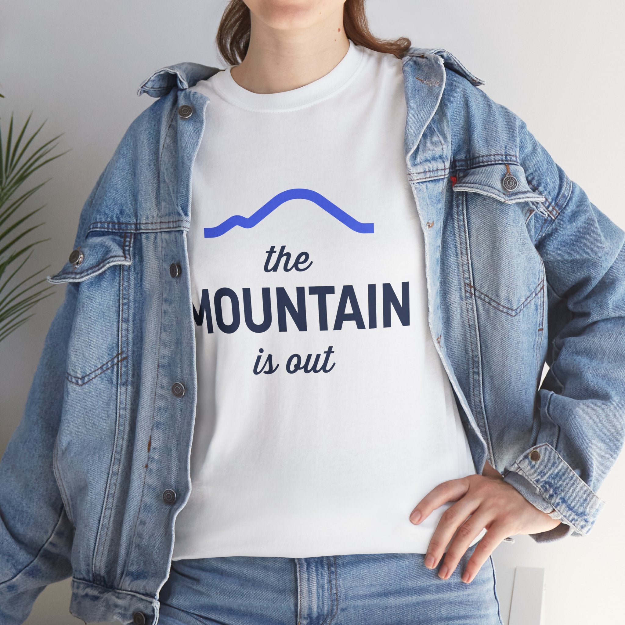 The Mountain Is Out Tee — Minimal Mountain Graphic T-Shirt for Outdoor Lovers