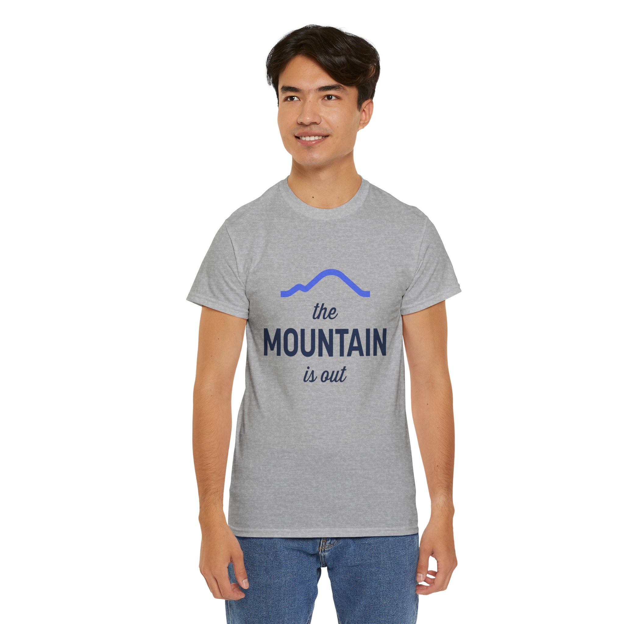 The Mountain Is Out Tee — Minimal Mountain Graphic T-Shirt for Outdoor Lovers