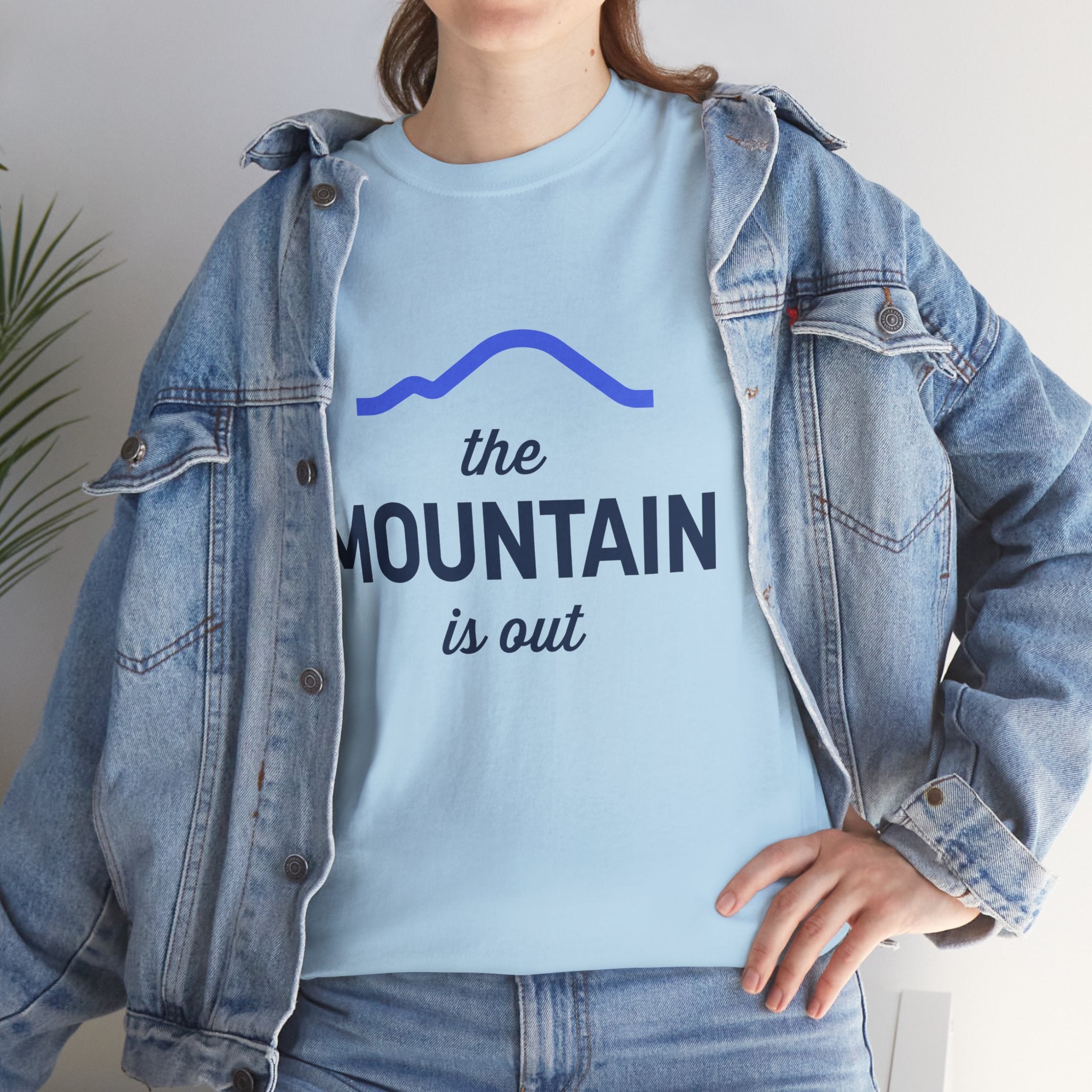 The Mountain Is Out Tee — Minimal Mountain Graphic T-Shirt for Outdoor Lovers