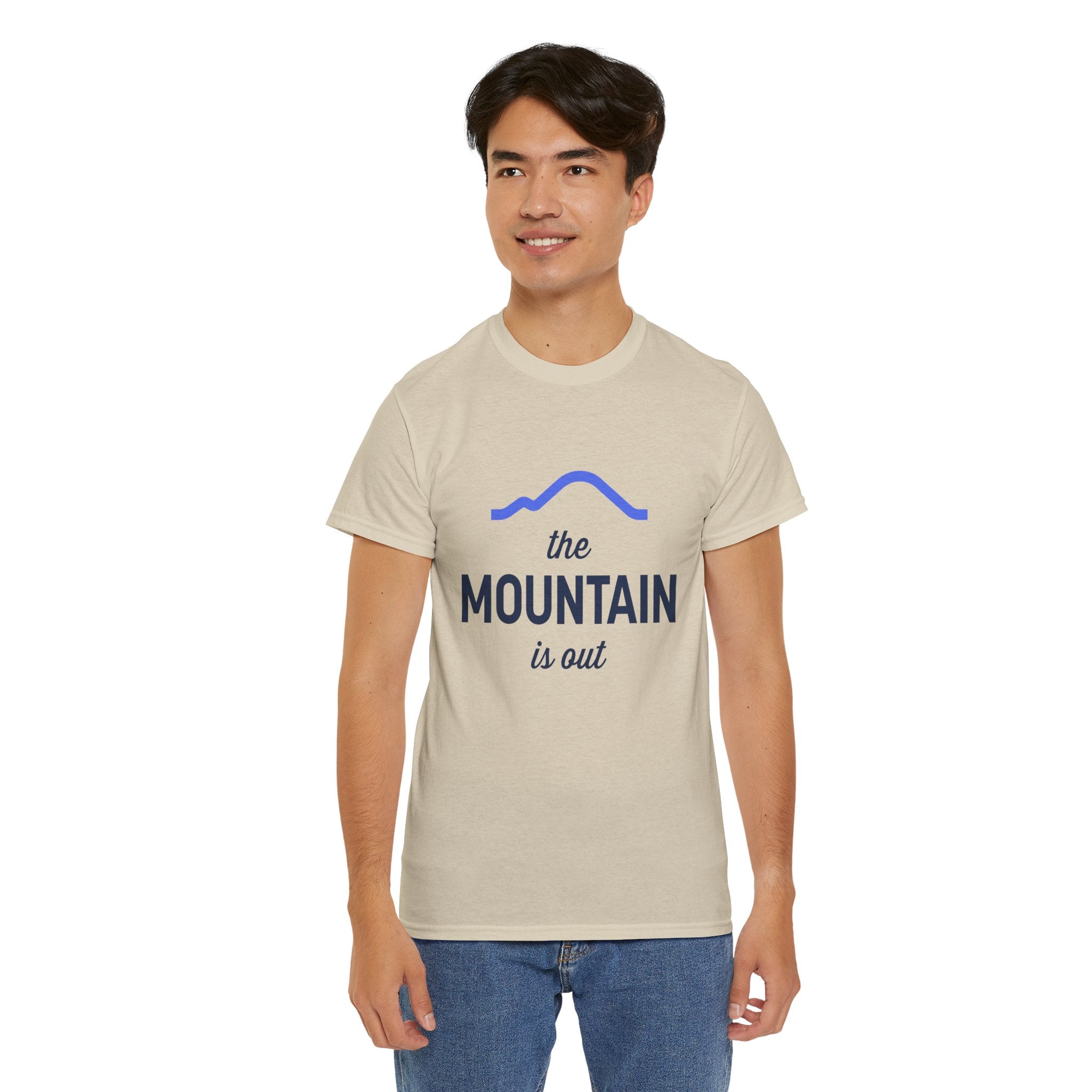 The Mountain Is Out Tee — Minimal Mountain Graphic T-Shirt for Outdoor Lovers